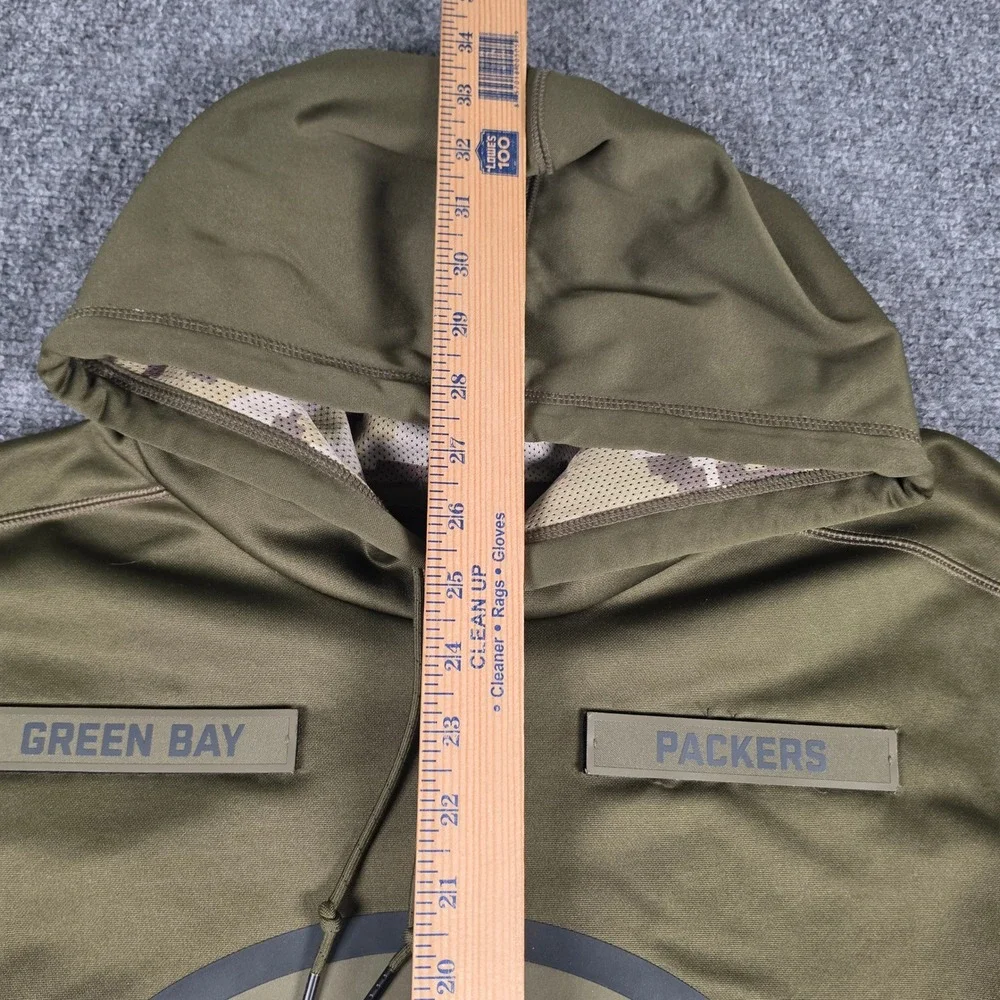 Nike Green Bay Packers Salute to Service Hoodie Mens L Green Therma-FIT NFL